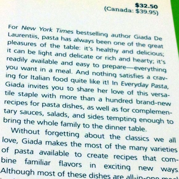 Giada De Laurentis everyday pasta cookbook - Picture 3 of 12
